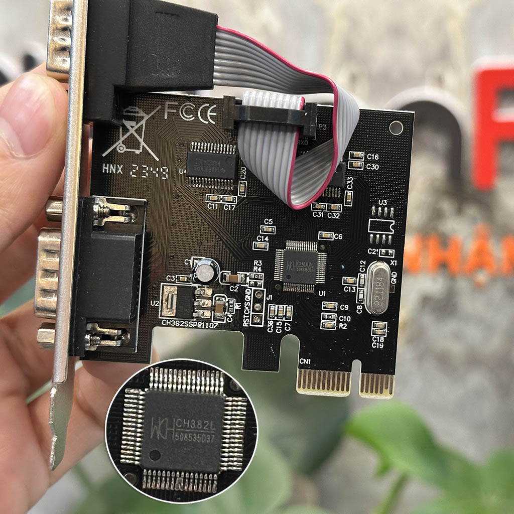 Card PCIe to 2 COM Rs232 thương hiệu M-PARD hỗ trợ WIN XP 7 10 11