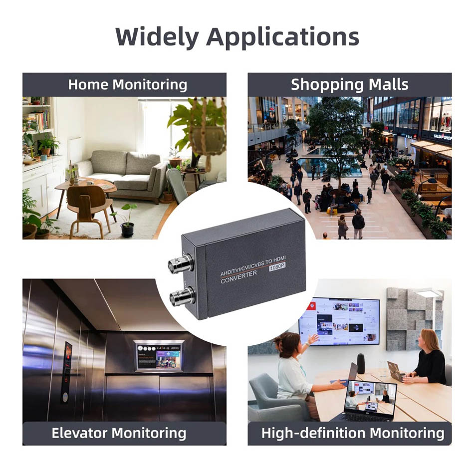 Bộ chuyển đổi AHD TVI CVI CVBS sang HDMI 1080p