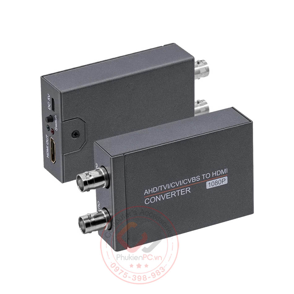 Bộ chuyển đổi AHD TVI CVI CVBS sang HDMI 1080p