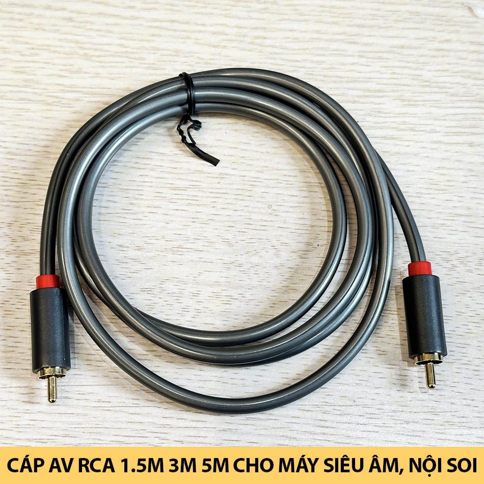 Cáp AV RCA 1-1 dài 1.5M 3M 5M chống nhiễu cho máy siêu âm nội soi