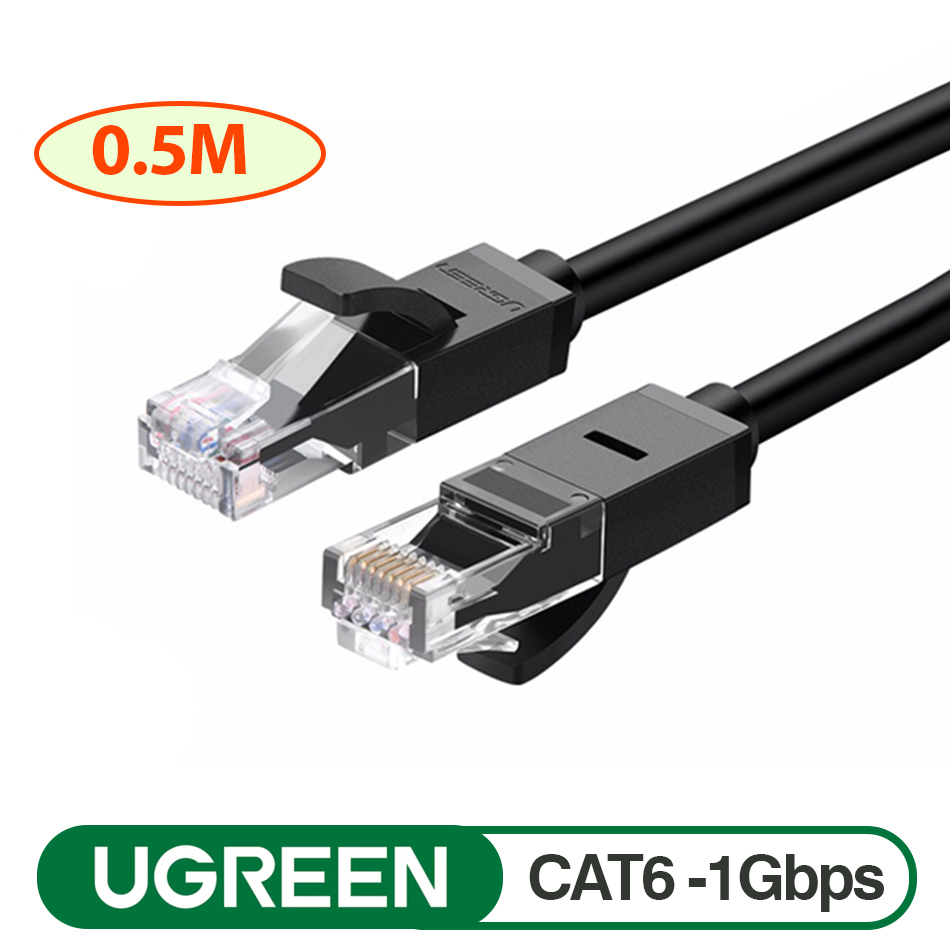 Dây cáp mạng LAN RJ45 CAT6 dài 0.5M tốc độ 1000Mbps Ugreen 20158