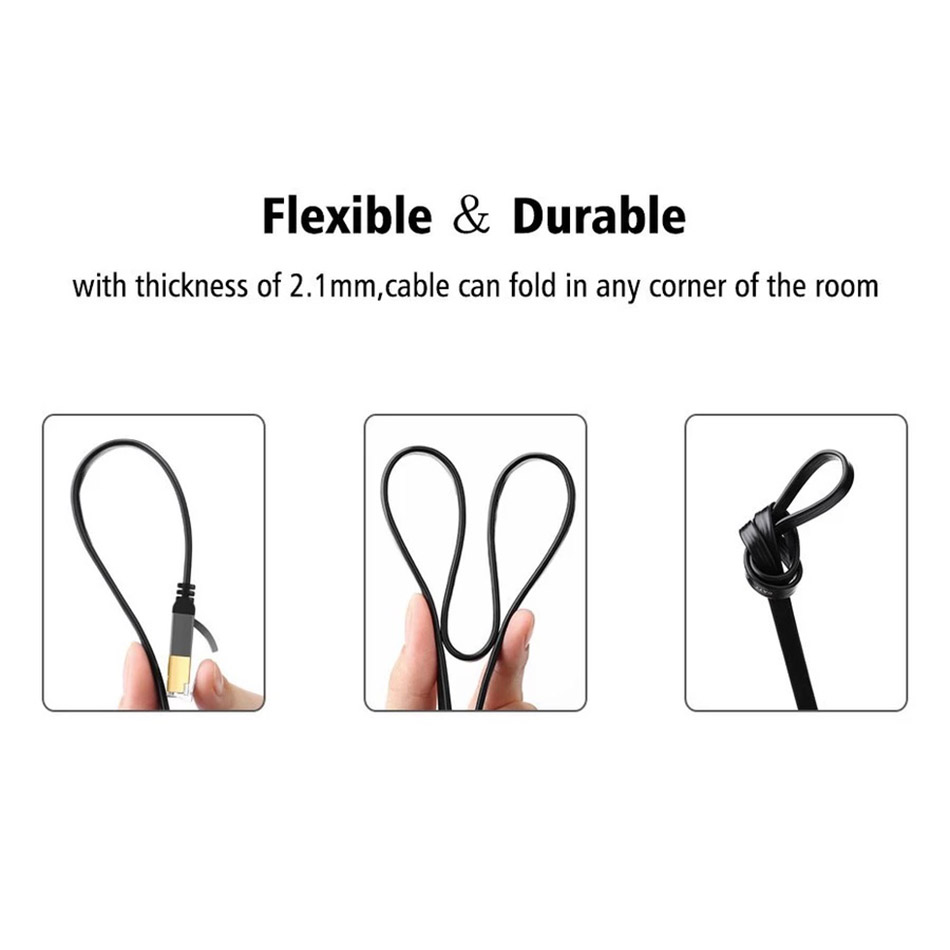 Cáp mạng dẹt LAN RJ45 CAT6 tốc độ 1Gb Ugreen dài từ 1M 2M 3M đến 30M