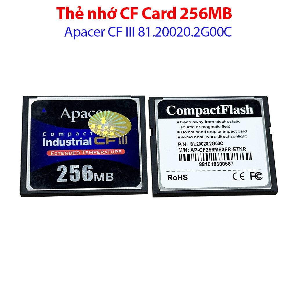 Thẻ nhớ CF Card industrial 256MB Apacer 81.20020.2G00C