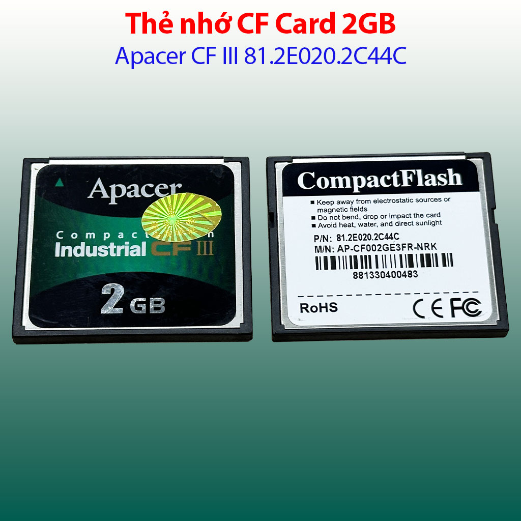 Thẻ nhớ CF Card industrial 2GB Apacer cho máy CNC, PLC