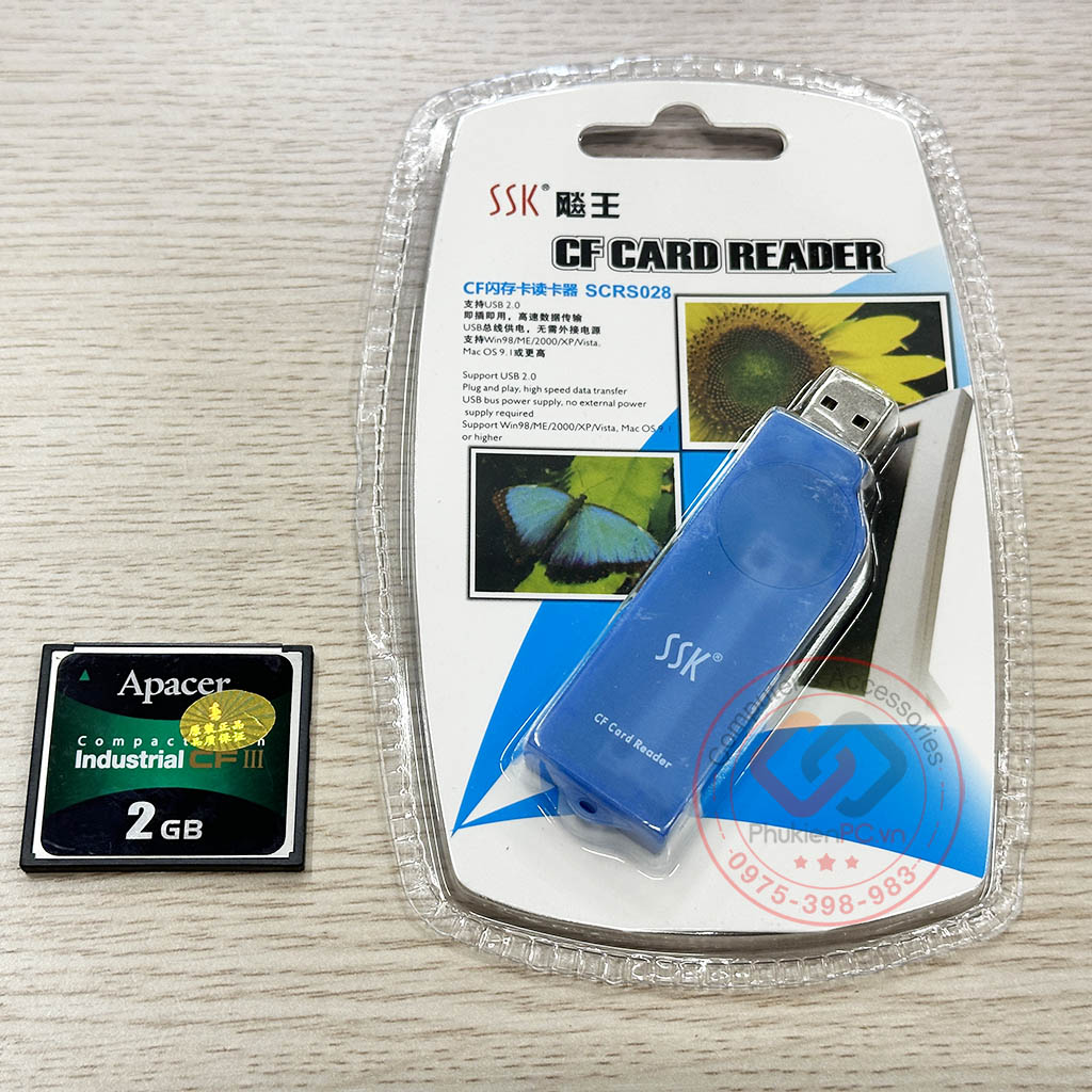 Thẻ nhớ CF Card industrial 2GB Apacer cho máy CNC, PLC