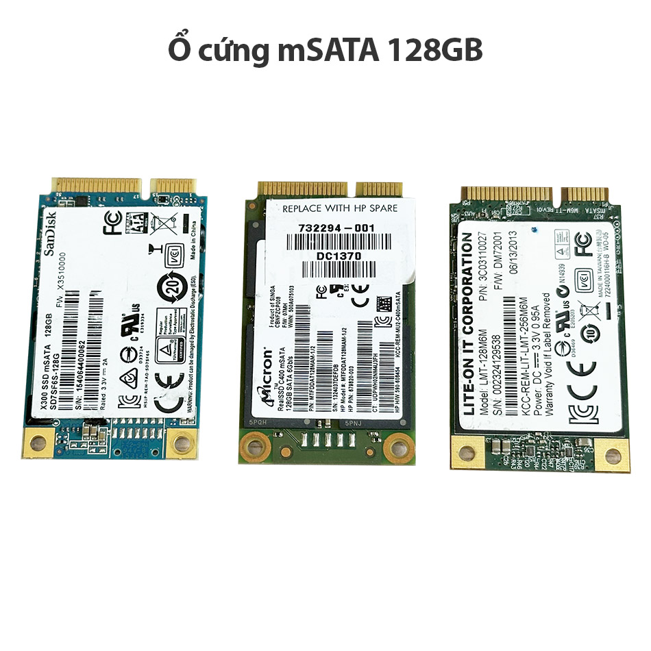 Ổ cứng SSD mSATA 128GB SANDISK, Micron, Lite-On