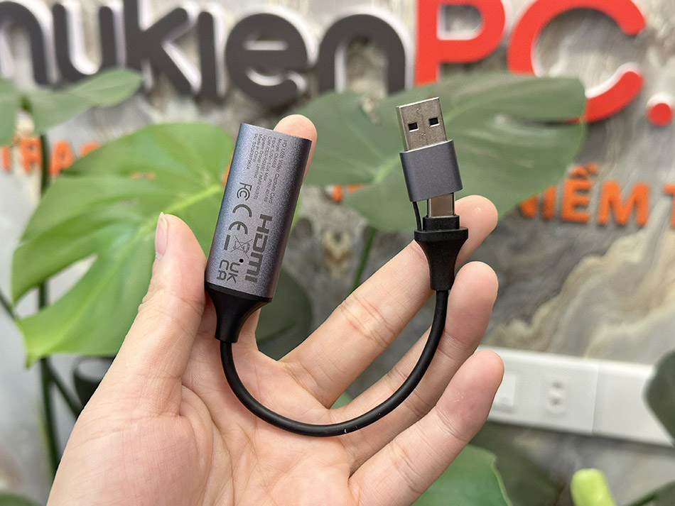 Cáp HDMI sang USB Type C, USB-A Capture 1080P60hz lưu hình ảnh siêu âm nội soi vào máy tính Ugreen 40189