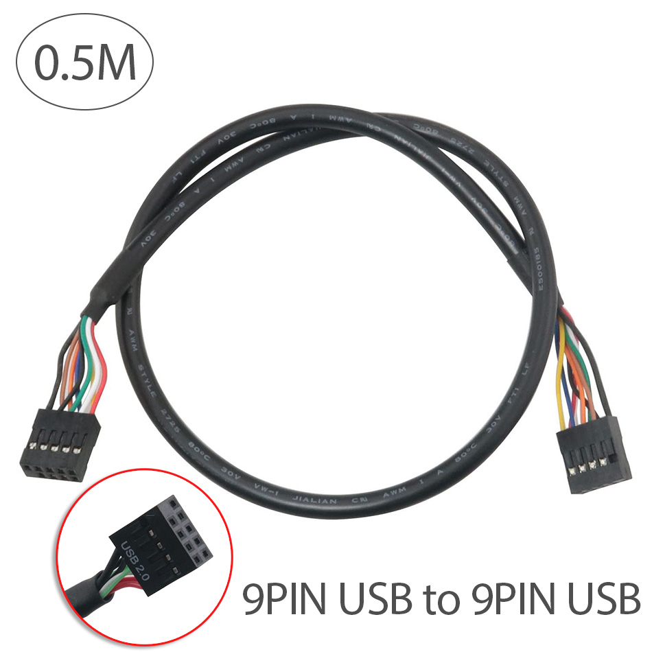 Cáp USB 9Pin female to 9Pin female 0.5m