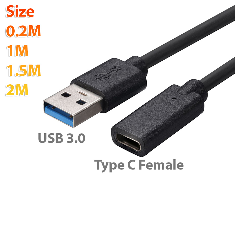 Cáp chuyển đổi USB 3.0 sang Type C cái 0.2M 1M 1.5M 2M