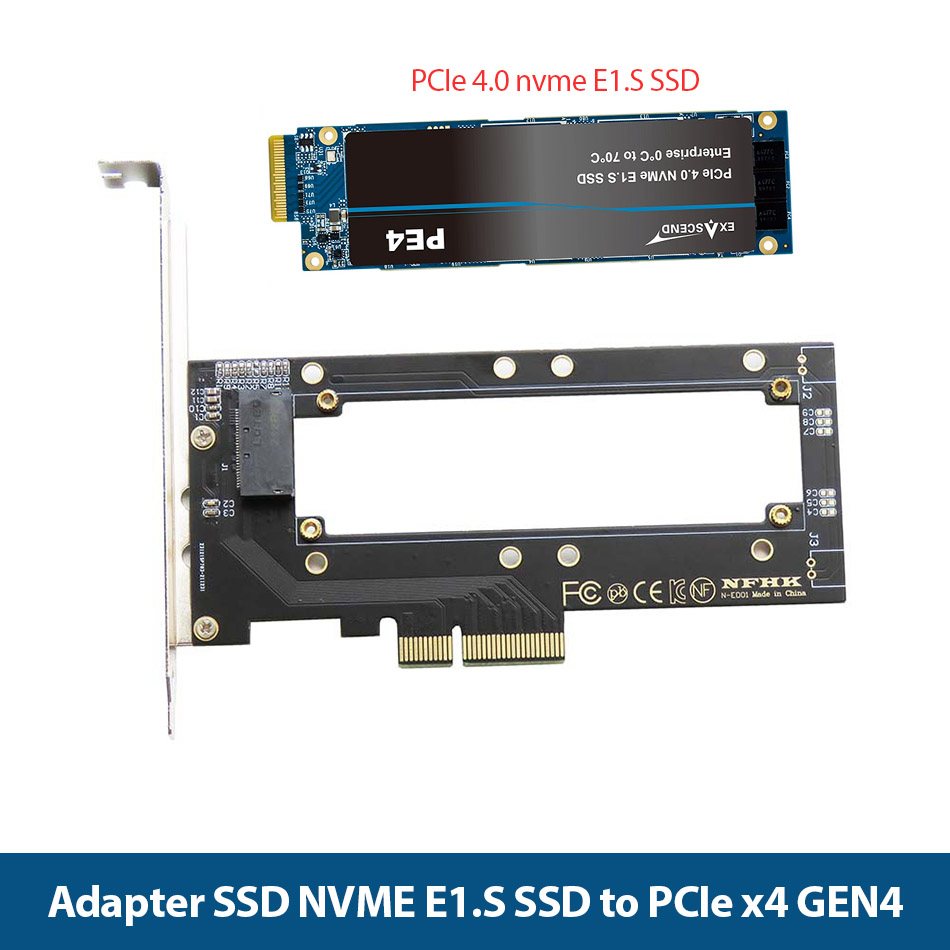 Adapter chuyển đổi ổ cứng SSD E1.S nvme to PCIE x4 GEN4