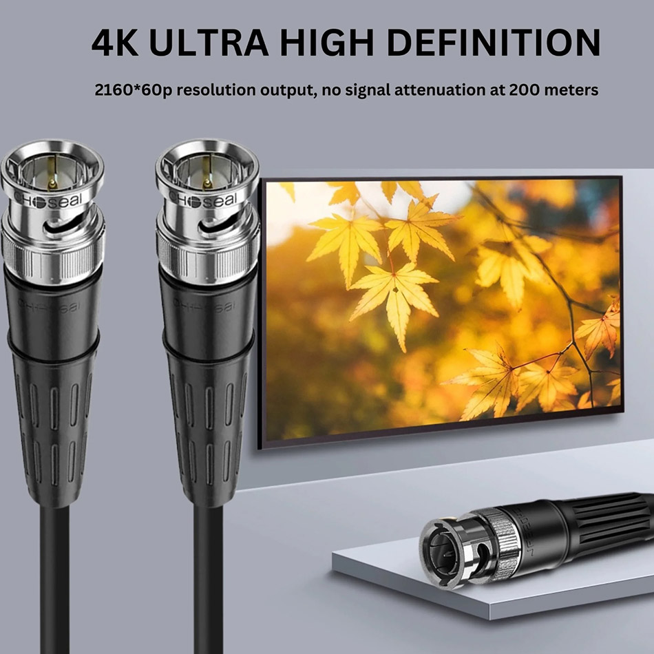Dây cáp 12G SDI BNC video 4K cho máy quay phim, nội soi y tế, thiết bị hình ảnh 1.5M 3M 5M 10M 15M 20M