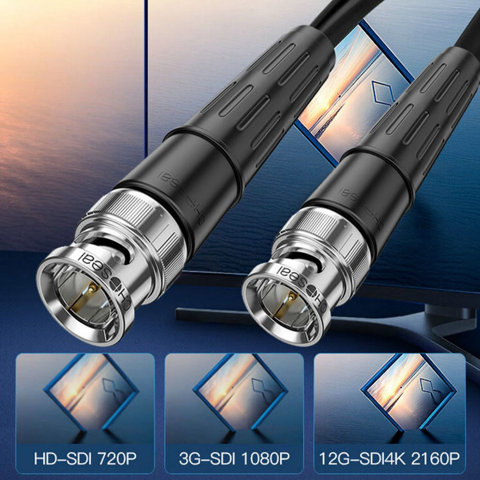Dây cáp 12G SDI BNC video 4K cho máy quay phim, nội soi y tế, thiết bị hình ảnh 1.5M 3M 5M 10M 15M 20M