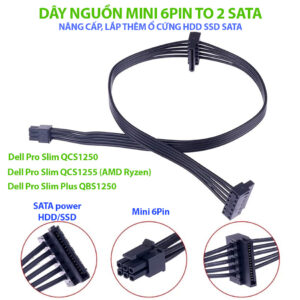 Nâng cấp ổ cứng HDD SSD SATA 3.5 2.5 inch cho Dell Pro Slim QCS1250, Slim Plus QCS1255, QBS1250