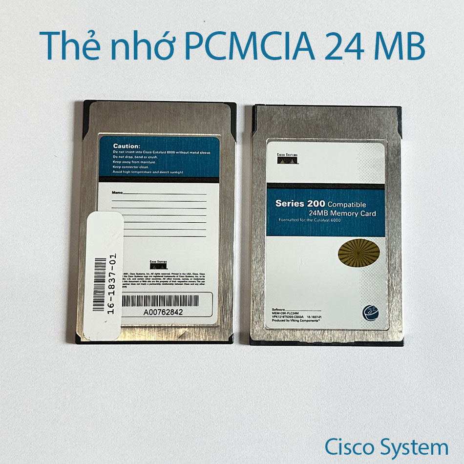 Thẻ nhớ PC Card ATA PCMCIA 68pin CISCO 24MB cho máy CNC, y tế