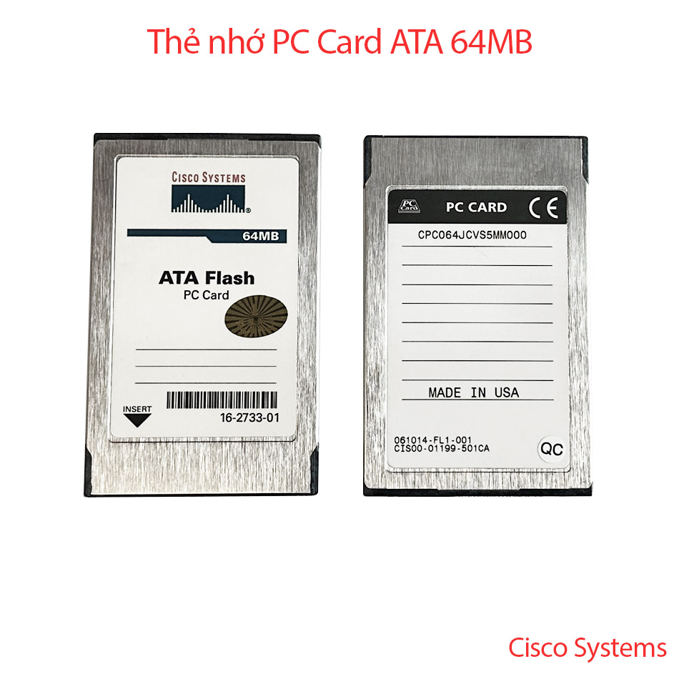 Thẻ nhớ PC Card ATA PCMCIA 68pin CISCO 64MB cho máy CNC, y tế