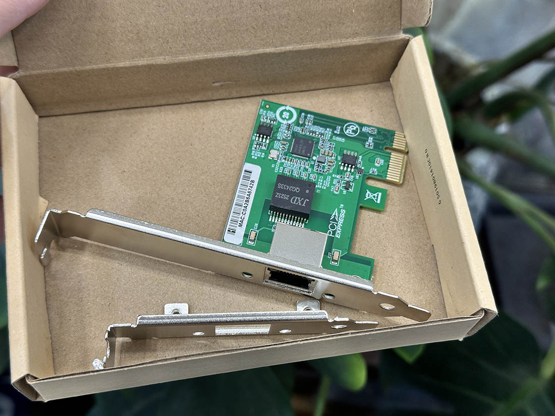 Card mạng LAN chip intel i226-T1 Single Port 2.5GbE PCIe Adapter cho PC, máy tính đồng bộ, Server