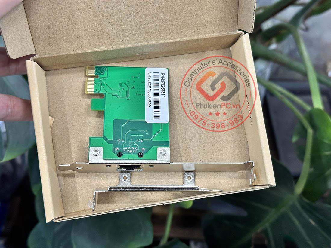 Card mạng LAN chip intel i226-T1 Single Port 2.5GbE PCIe Adapter cho PC, máy tính đồng bộ, Server