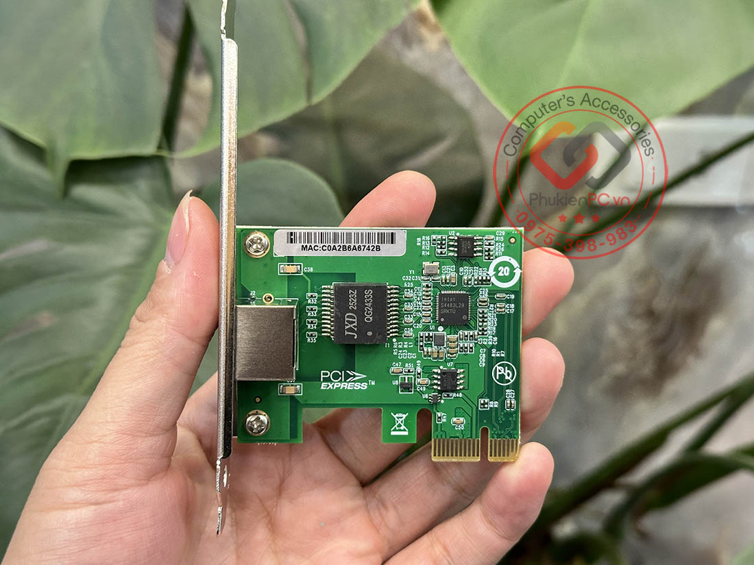 Card mạng LAN chip intel i226-T1 Single Port 2.5GbE PCIe Adapter cho PC, máy tính đồng bộ, Server