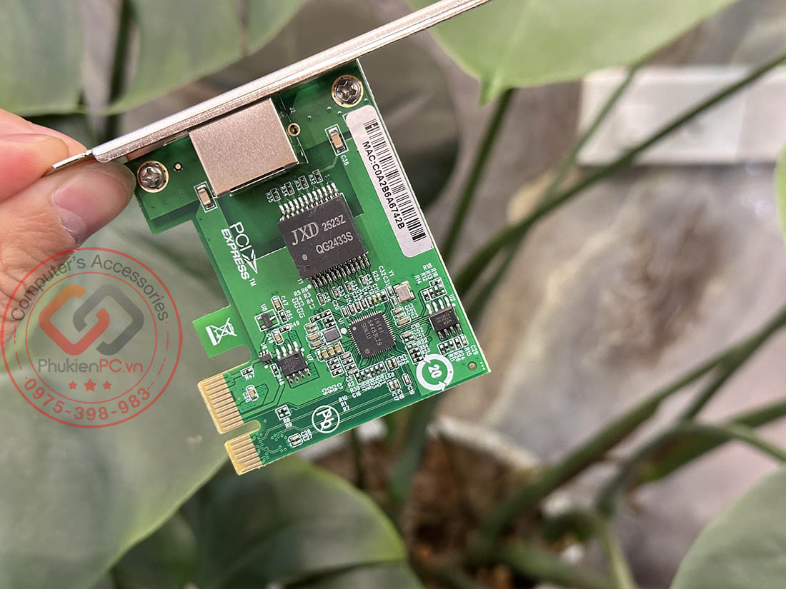 Card mạng LAN chip intel i226-T1 Single Port 2.5GbE PCIe Adapter cho PC, máy tính đồng bộ, Server