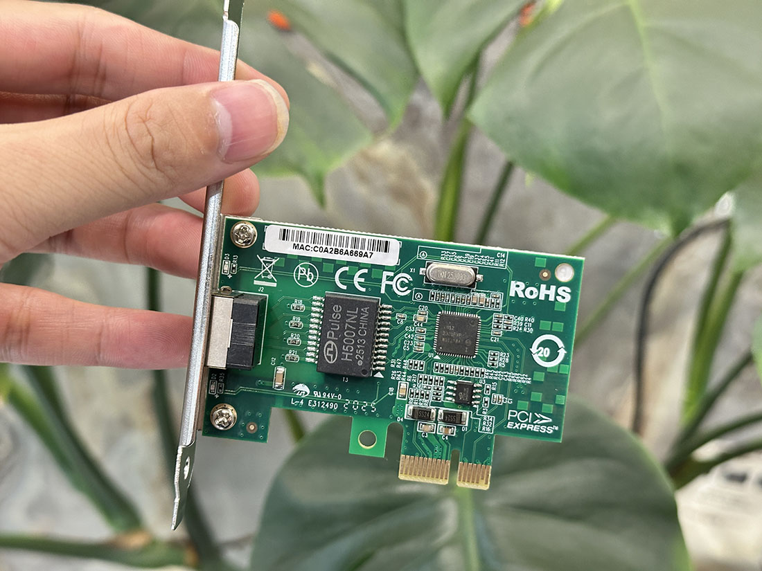 Card mạng LAN PCIe x1 to Gigabit Ethernet Adapter intel i210-T1 cho PC, server máy chủ