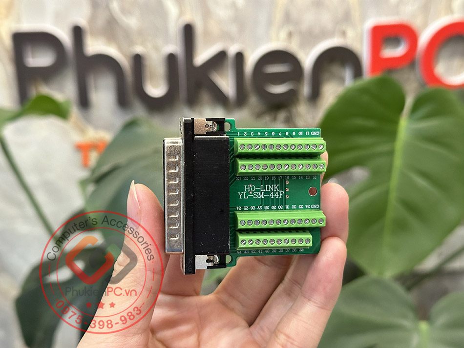 Đầu bấm vặn vít COM DB44 HD-LINK YL-SM-44M/F kèm vỏ ốp nhựa