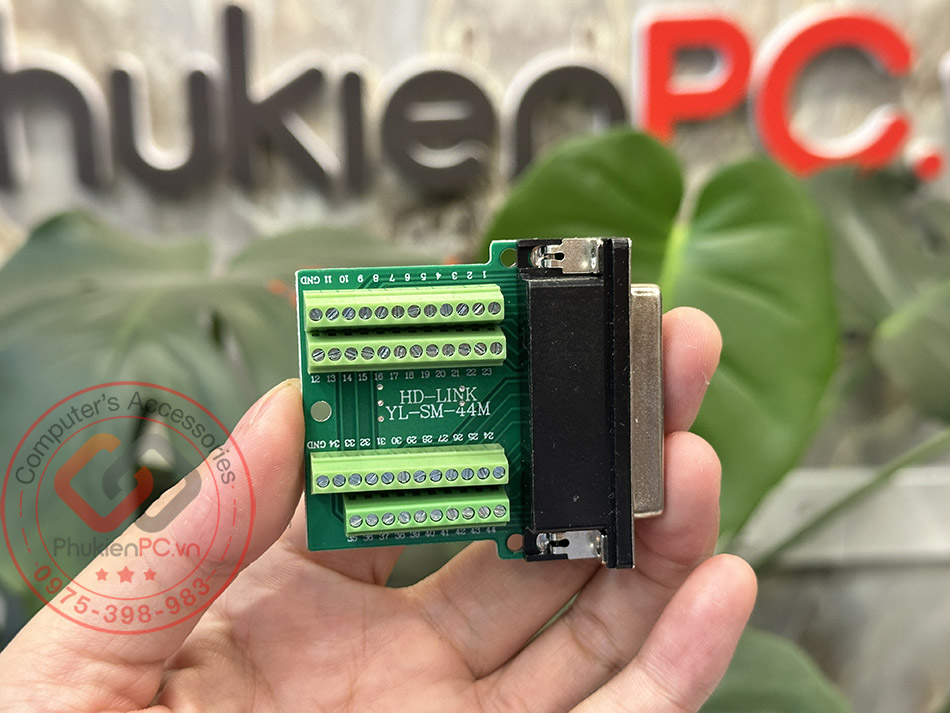 Đầu bấm vặn vít COM DB44 HD-LINK YL-SM-44M/F kèm vỏ ốp nhựa