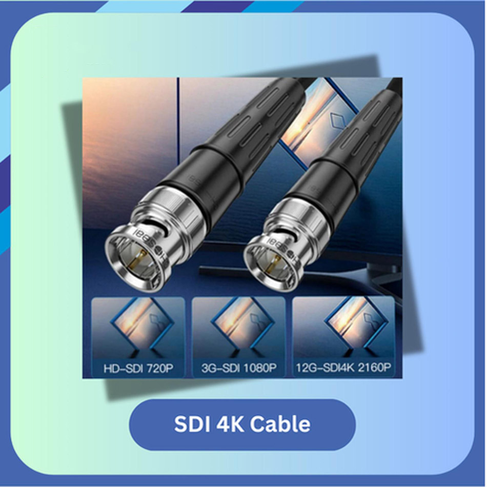 Dây cáp BNC 12G SDI 4K60hz dài 1.5m 3m 5m 10m 15m 20m cho camera, capture siêu âm, nội soi y tế, thiết bị truyền hình
