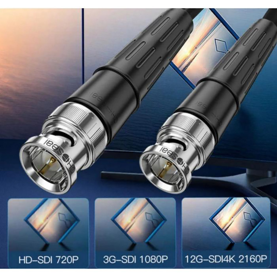 Dây cáp BNC 12G SDI 4K60hz dài 1.5m 3m 5m 10m 15m 20m cho camera, capture siêu âm, nội soi y tế, thiết bị truyền hình