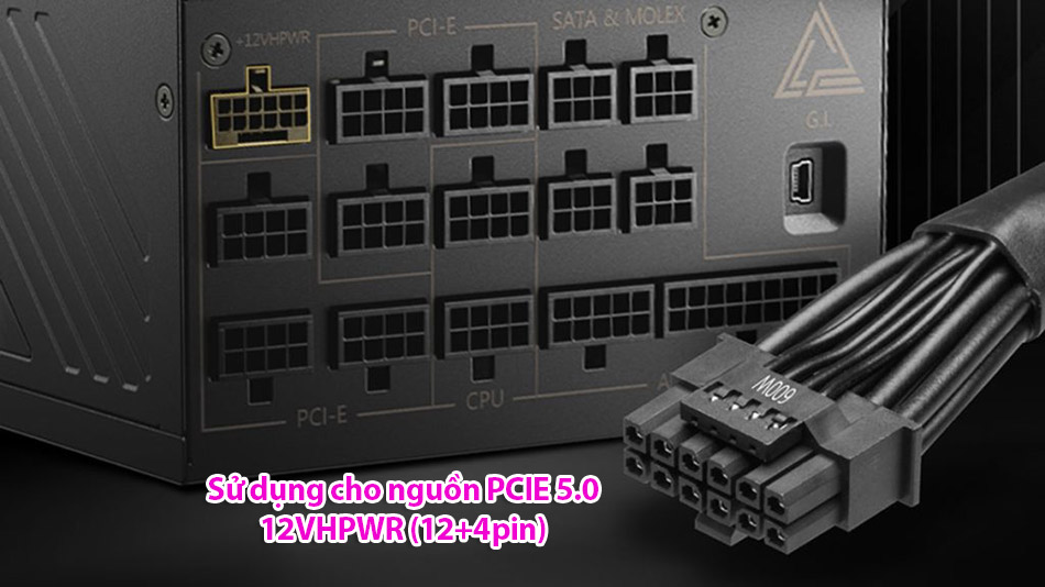 Dây cáp nguồn PCIe 5.0 12VHPWR 16pin to 16pin cho Card VGA, Ai, Server, máy chủ