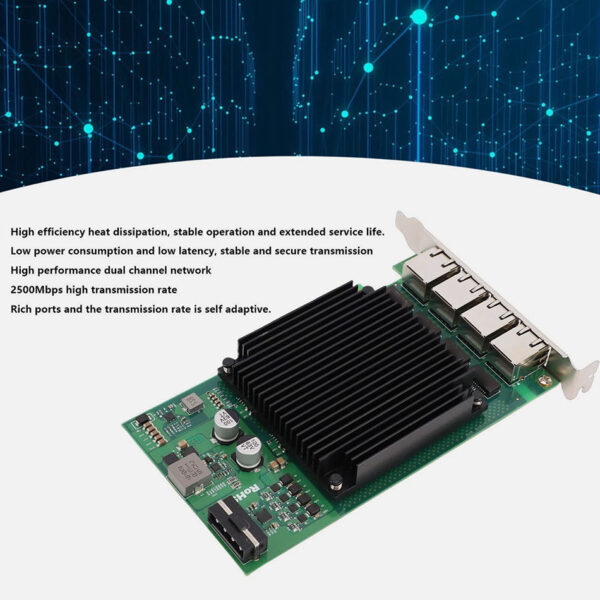 Card mạng POE PCIe x4 to 4 Port Gigabit Network Adapter 2.5 GBe Frame ...