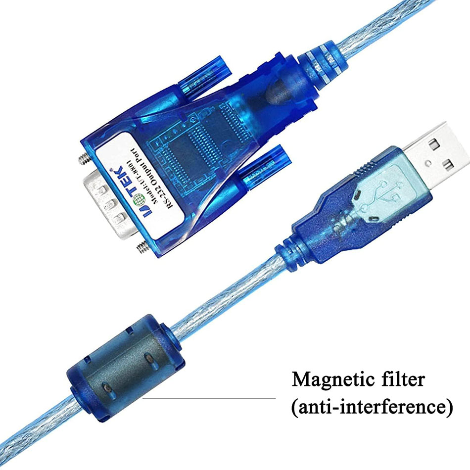 Cáp chuyển đổi USB to COM Rs232 FTDI chip thương hiệu UTEK UT-8801 dài 1.5M 3M