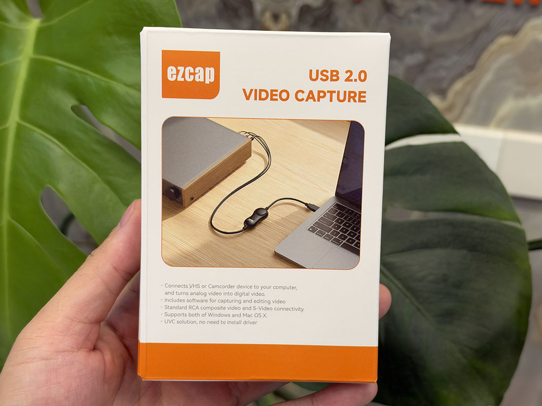 Cáp ghi hình USB sang AV RCA, S-video capture FullHD1080 cho máy siêu âm, nội soi - thương hiệu EZCAP chất lượng cao