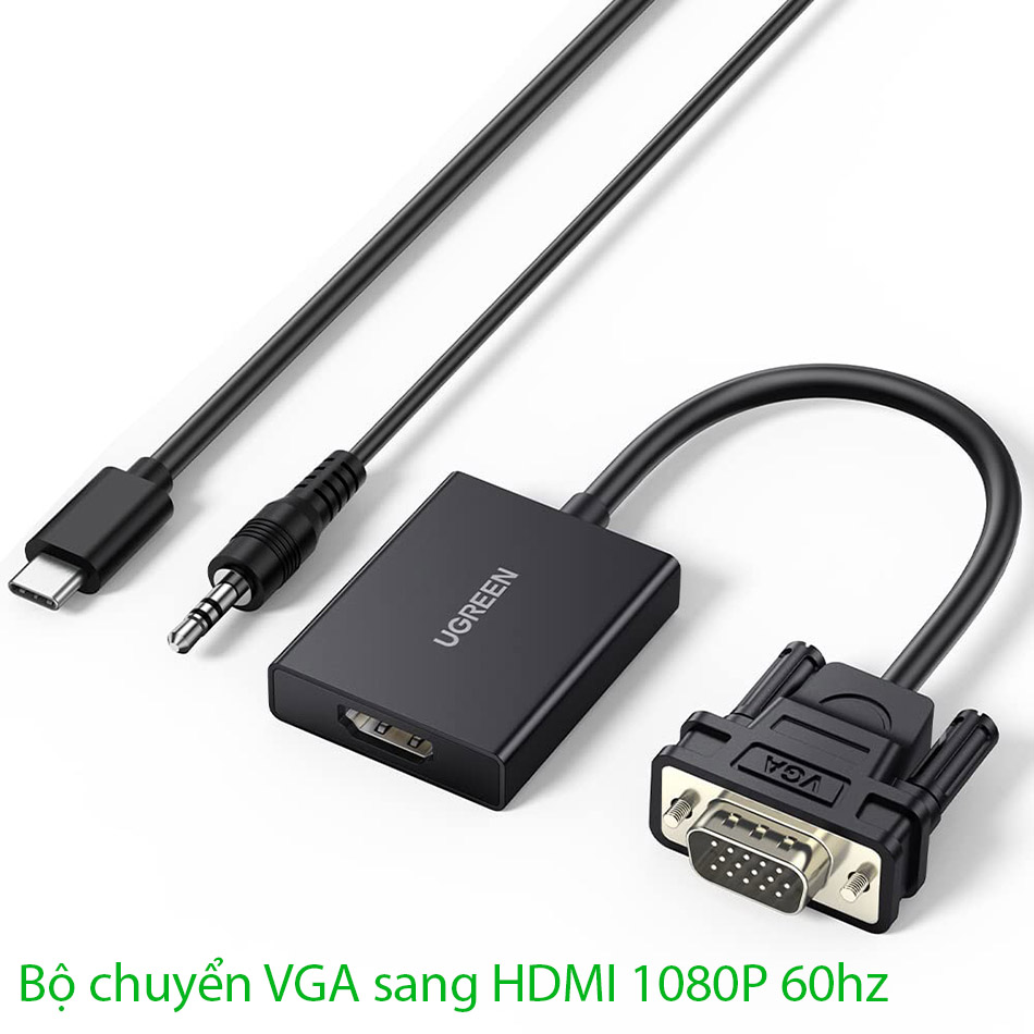 Cáp chuyển đổi  VGA sang HDMI 1080P Ugreen 50945