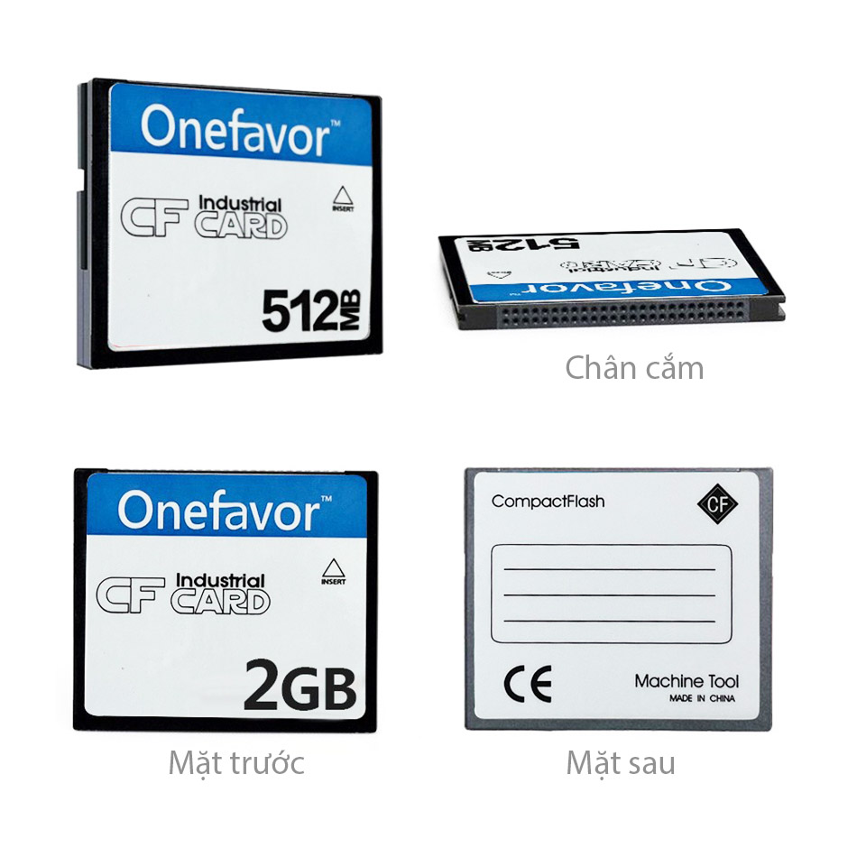 Thẻ nhớ CF Onefavor 32mb 64mb 128mb 256mb 512mb 1gb 2gb 4gb 8gb cho máy CNC Fanuc