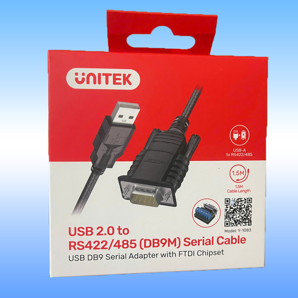Cáp USB to RS422 RS485 Unitek Y-108301 chip FTDI hỗ trợ WIN 10/11